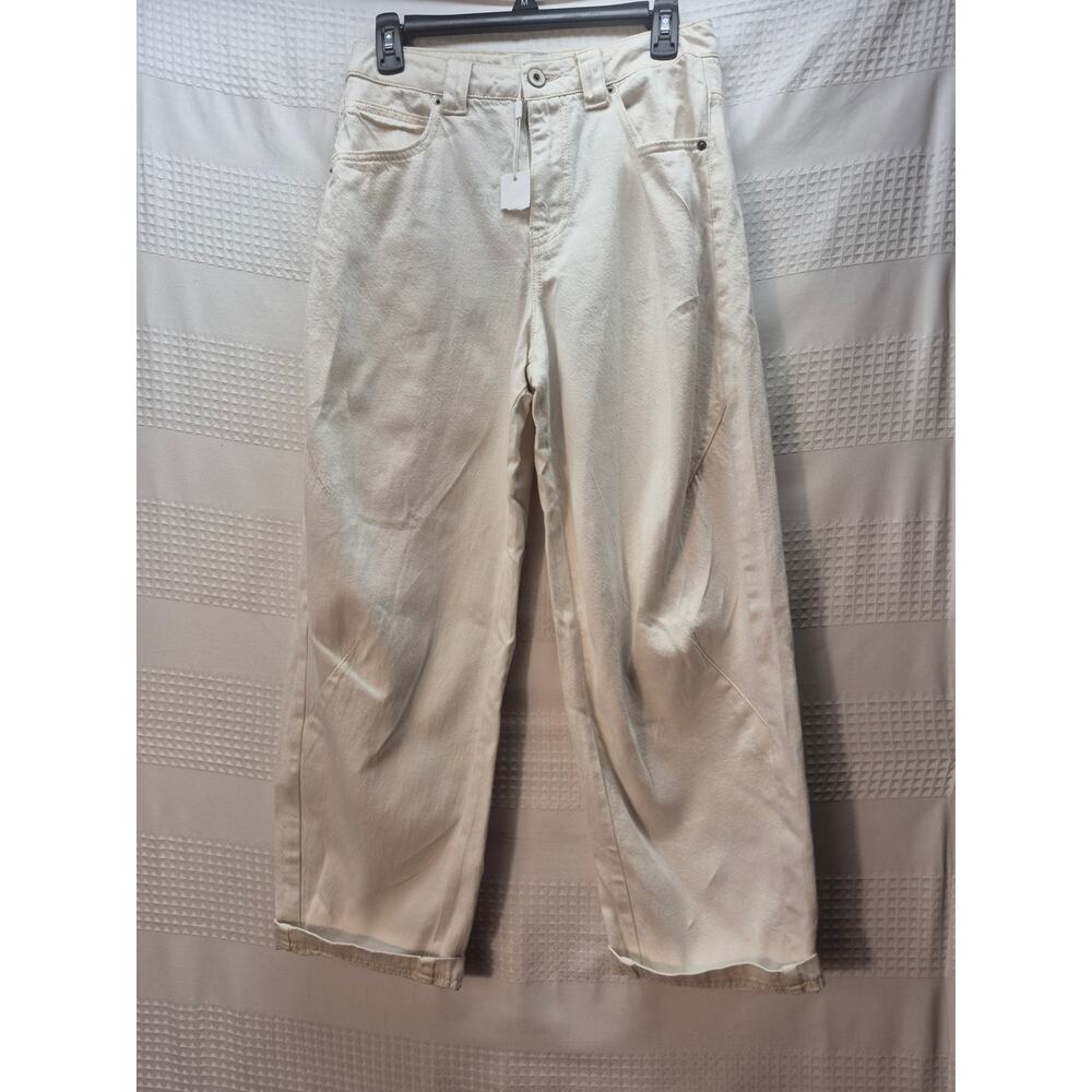 Fourth + Bay denim jeans womens size 4 white straight leg relaxed fit 7232